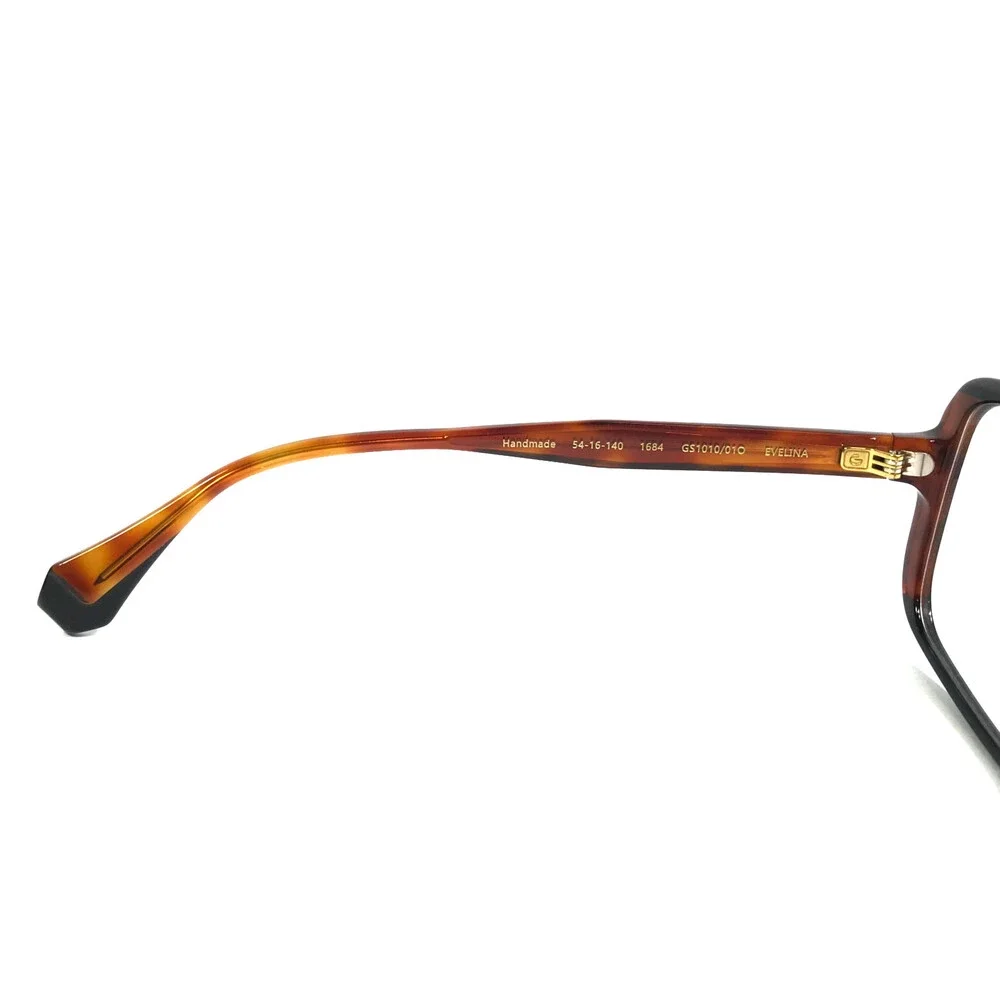Gigi Studios Eyeglasses Frames EVELINA GS1010/01O Black Brown Full Rim 54-16-140